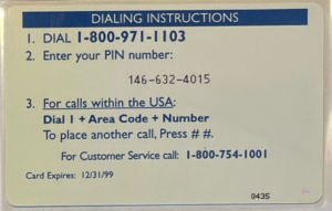 Smucker's Telephone Card Stars on Ice
